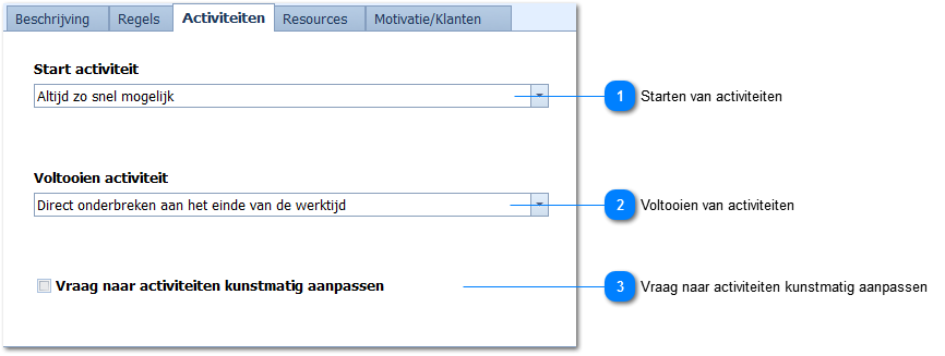 Regels activiteiten