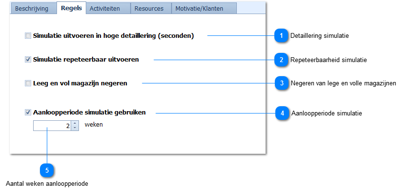 Regels simulatie